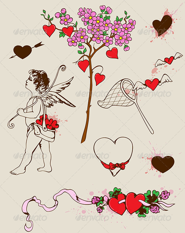 Valentine's Design Elements - Valentines Seasons/Holidays