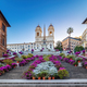 Trinità dei Monti church and staircase decorated with flowers. - PhotoDune Item for Sale