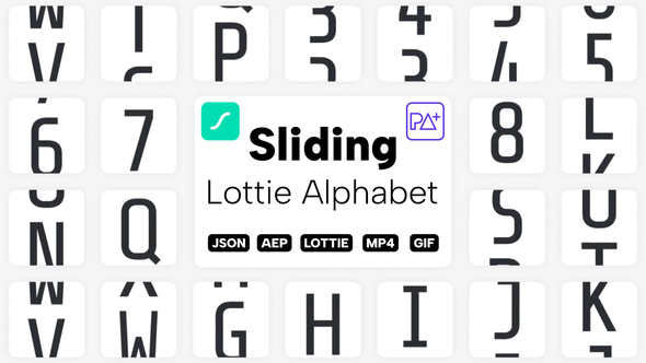 Sliding Lottie Alphabet