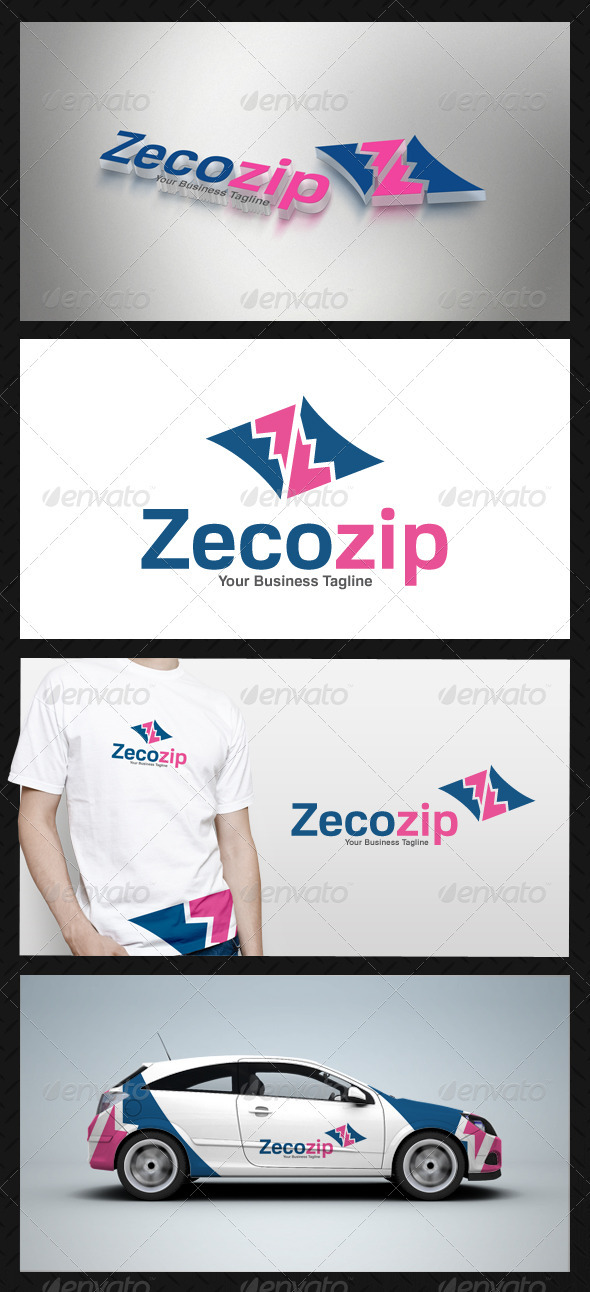 Abstract Zip Logo Template - Vector Abstract