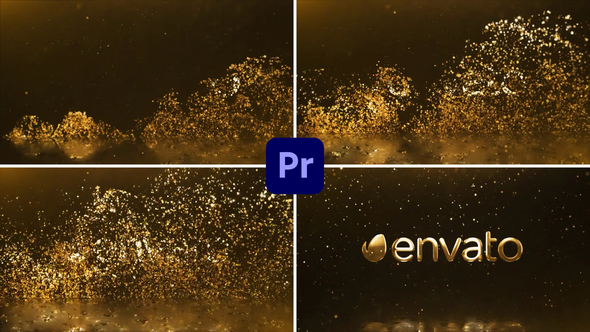 Golden Luxury Glitter | Particles Logo Text Reveal