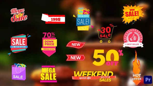 Sales Discount Stickers / Shopping Commercial Project