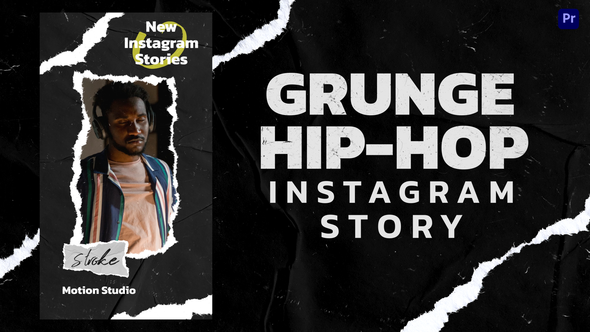 Grunge Hip-Hop Story & Reels Mogrt