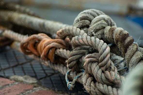 boat rope anchor ship sea nautical tie u, Stock Video