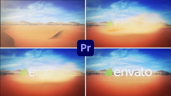 Epic Desert Sand Dune Logo Text Reveal