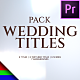 Wedding Titles Pack - VideoHive Item for Sale