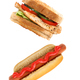 Close-up image of a hotdog and a sandwich - PhotoDune Item for Sale