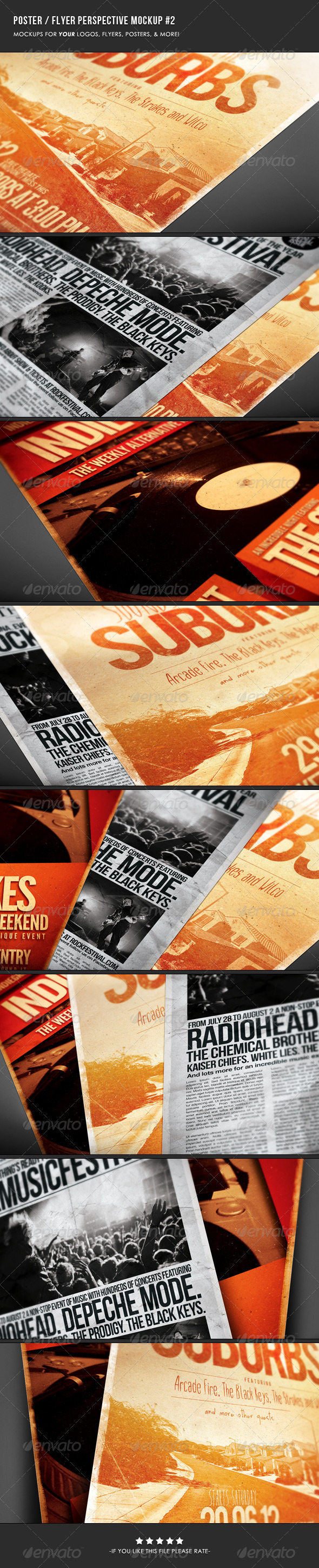 Poster & Flyer Perspective Mockup #2 - Flyers Print