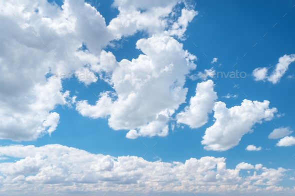 Deep blue sky and summer sun. - Stock Photo - Images