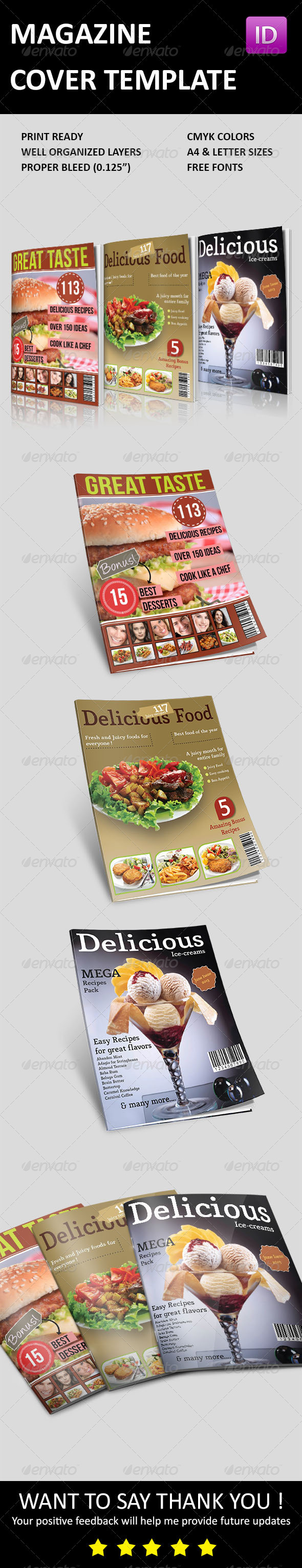 Magazine Cover Templates - Magazines Print Templates