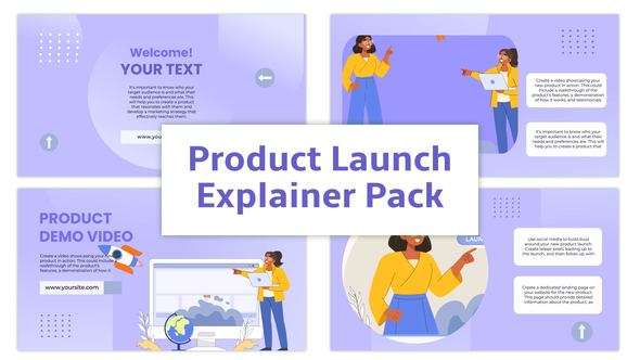 Product Launch Explainer Animation Scene Pack