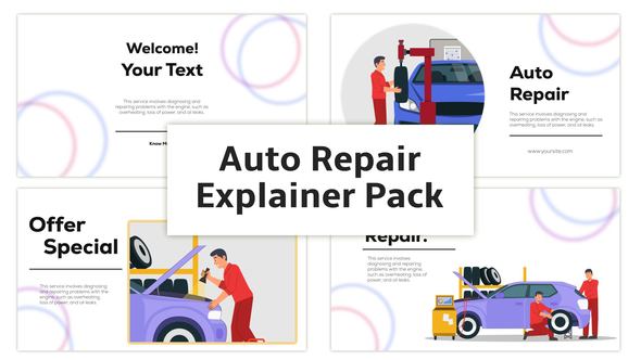 Auto Repair Explainer Animation Scene
