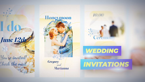 Instagram Stories Wedding Invitations