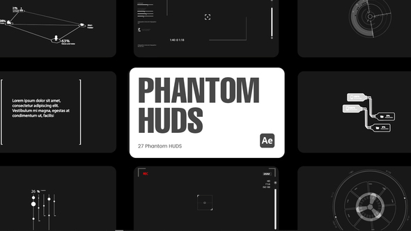 Phantom HUD for After Effects Elements template preview