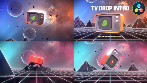 TV Drop Intro for DaVinci Resolve