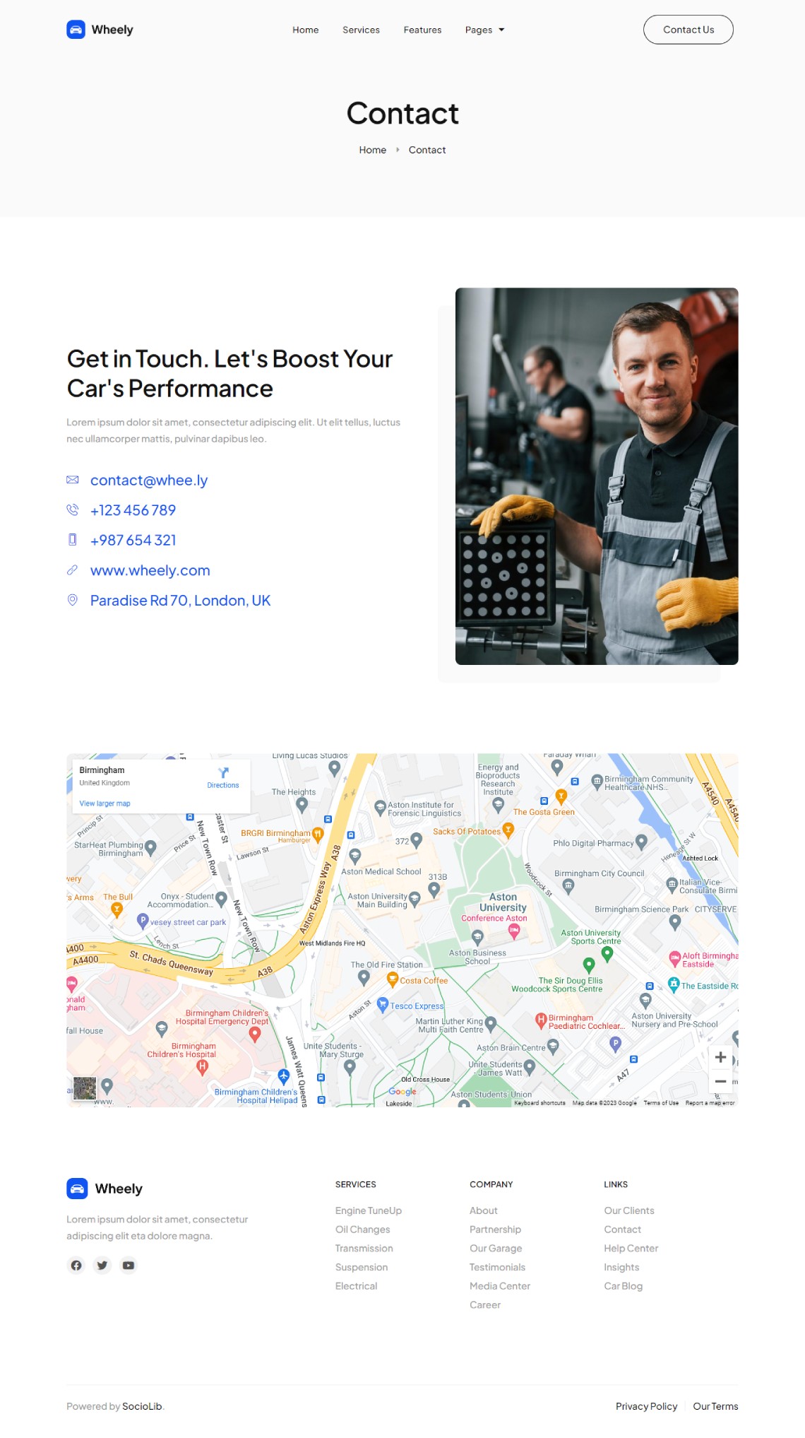 Wheely Car Repair & Auto Services Elementor Template Kit by sociolib