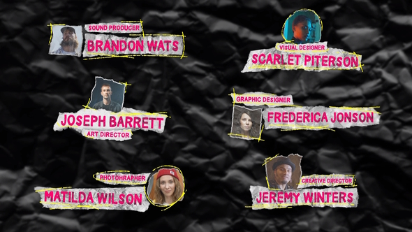 Stop Motion Lower Thirds Elements template preview