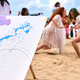 Drip painting outdoor art performance with dancing girls, creative workshop, art festival - PhotoDune Item for Sale