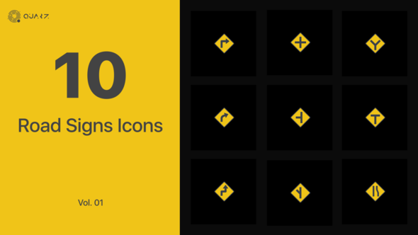 Road Signs Icons for Premiere Pro Vol. 01