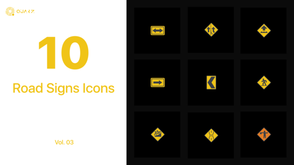 Road Signs Icons for Premiere Pro Vol. 03