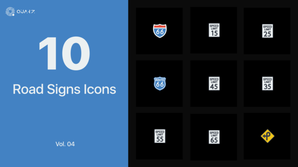 Road Signs Icons for Premiere Pro Vol. 04