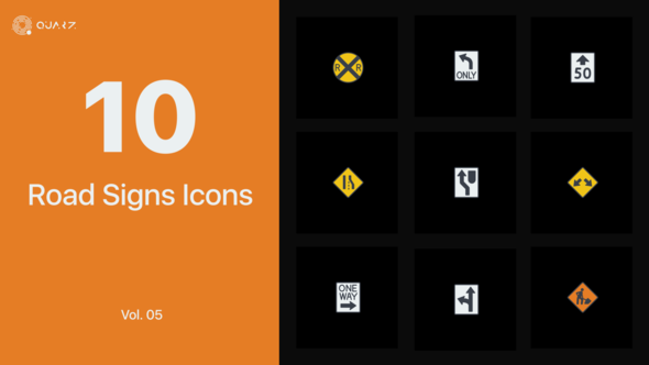Road Signs Icons for Premiere Pro Vol. 05