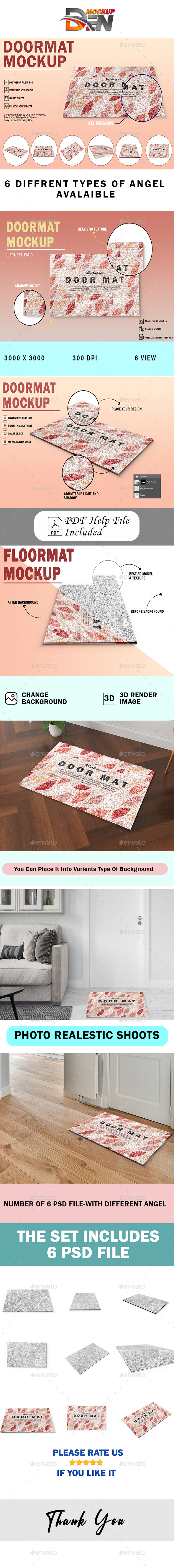 Coir Mat Mockup, Doormat Mock Up , Farmhouse Rug Mock-up, Door Mat