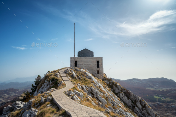 Negosh Mausoleum at Lovcen national park, Montenegro - Stock Photo - Images