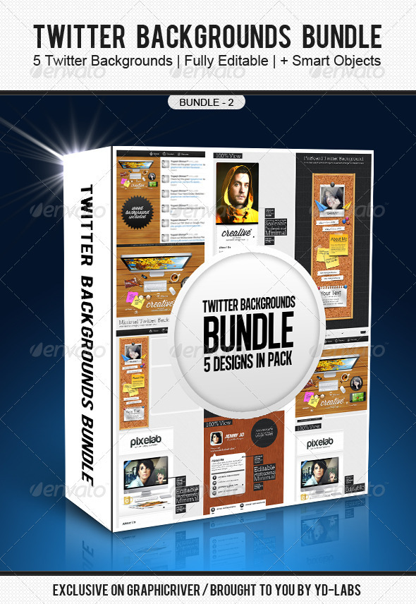 Twitter Backgrounds Bundle 2 - Twitter Social Media