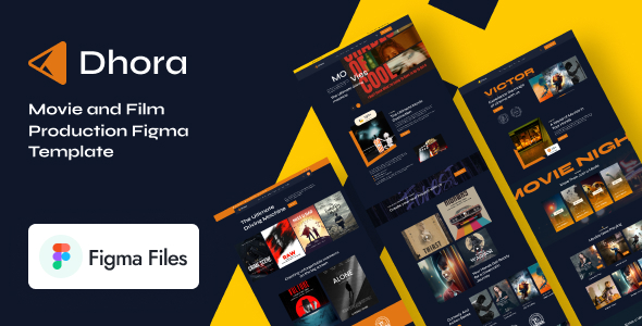 Dhora - Movie Studio & Filmmaker Figma Template by Theme_Pure | ThemeForest