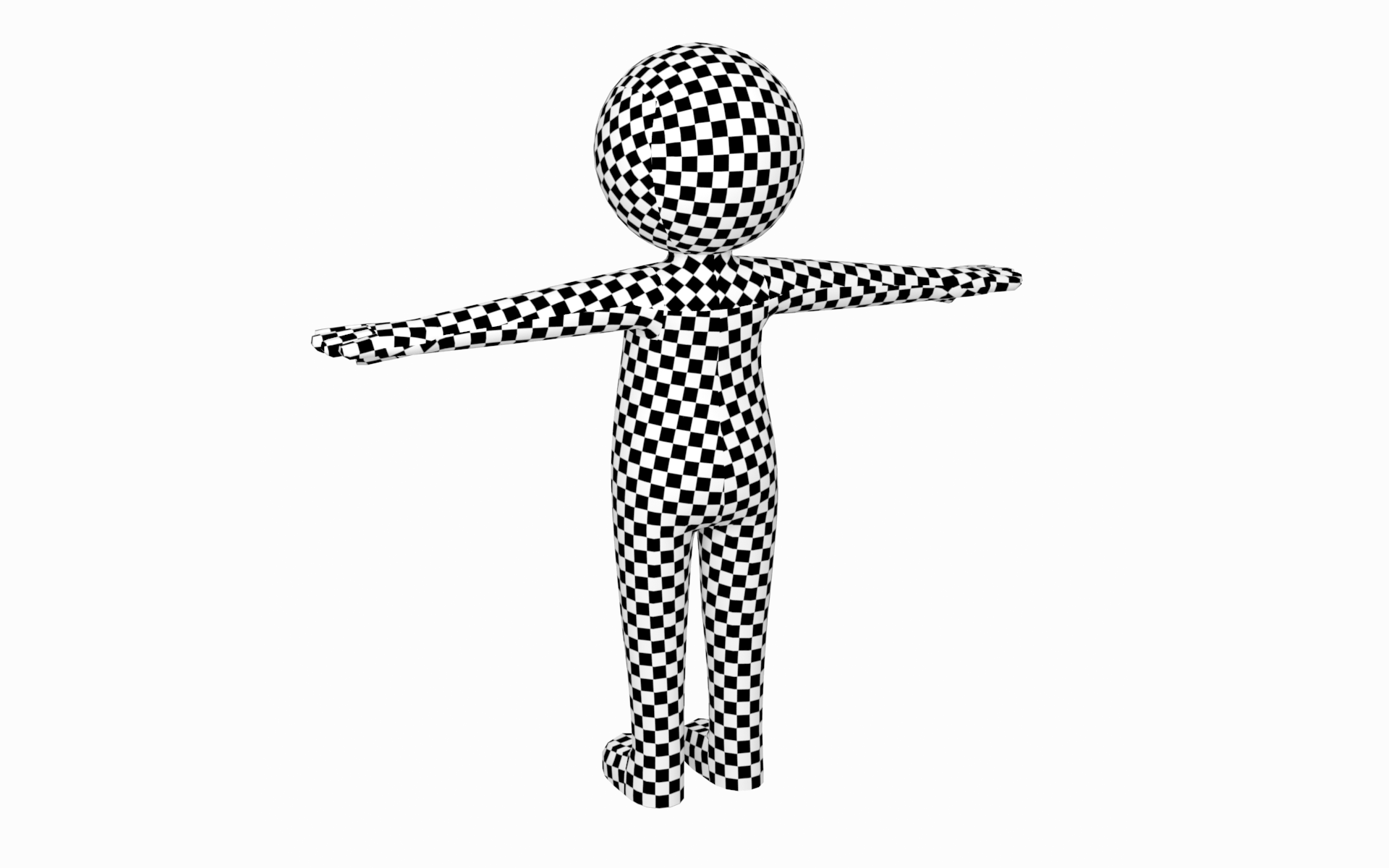 Adult Stylized Stickman in T-Pose 3D Model in Cartoon 3DExport