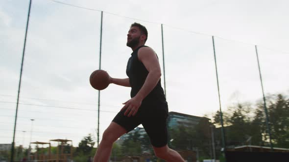 Man throwing the basketball and missing the shot, Stock Footage | VideoHive