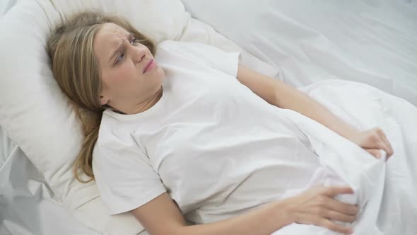 Capricious Teenage Girl Refuses to Wake Up, Pulling on Blanket, Lazy Morning alt