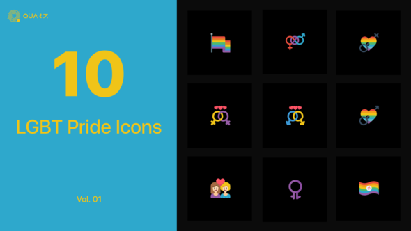 LGBT Icons for Premiere Pro Vol. 01