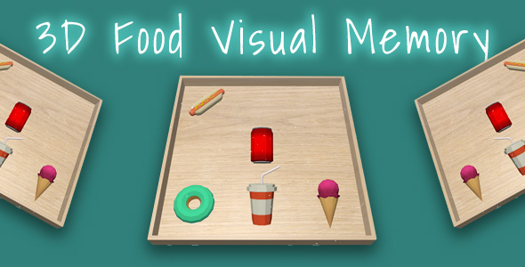 3D Food Visual Memory – Memory Game for Kid Nulled