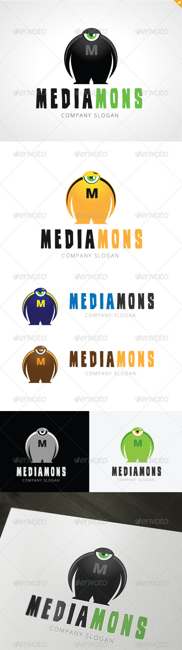 Mediamons Logo - Letters Logo Templates