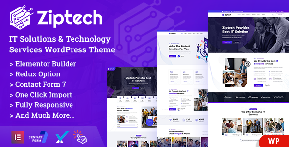 Ziptech - IT Solutions Technology WordPress Theme