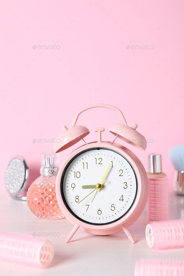 Concept of sleep and wake up with alarm clock