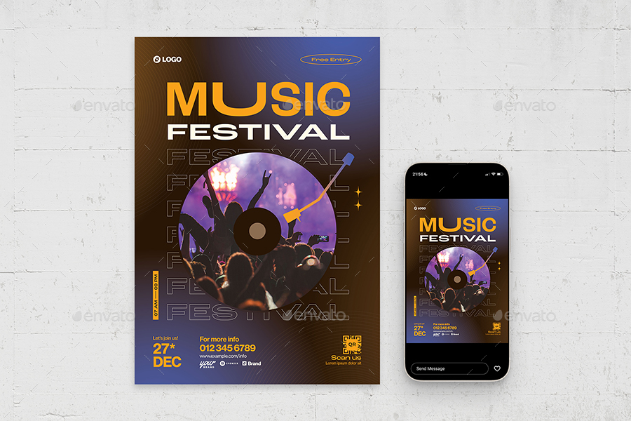 Music Event Flyer Template, Print Templates | GraphicRiver