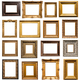 set of very wide old wood picture frames isolated - PhotoDune Item for Sale