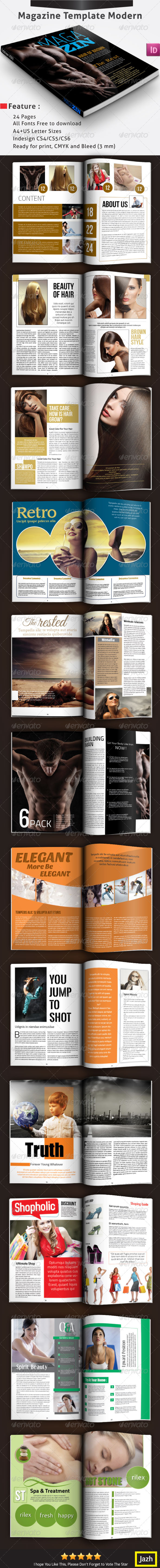 Indesign Magazine Template Modern - Magazines Print Templates