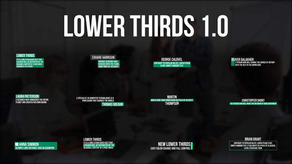 Lower Thirds 1.0 | After Effects Elements template preview