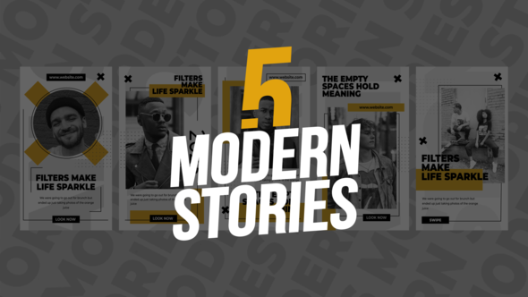 5 Modern Stories Product Promo template preview