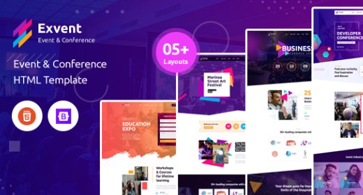 Exvent - Event & Conference HTML Template
