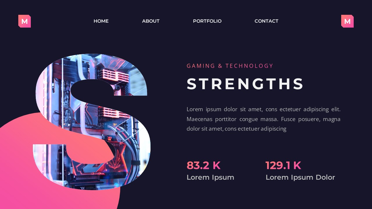 Gamex - Gaming & Technology Powerpoint Template, Presentation Templates