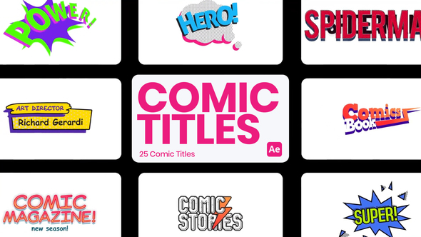 Comic Titles for After Effects Titles template preview
