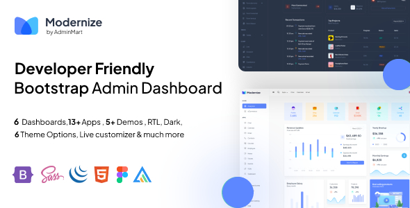 Marvelous Modernize Bootstrap 5 Admin Dashboard