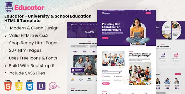 Special Educator - University & School Education HTML Template