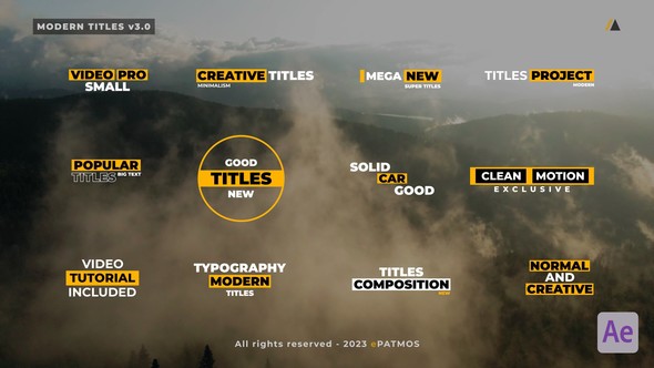 Modern Titles v3.0 | After Effects Titles template preview