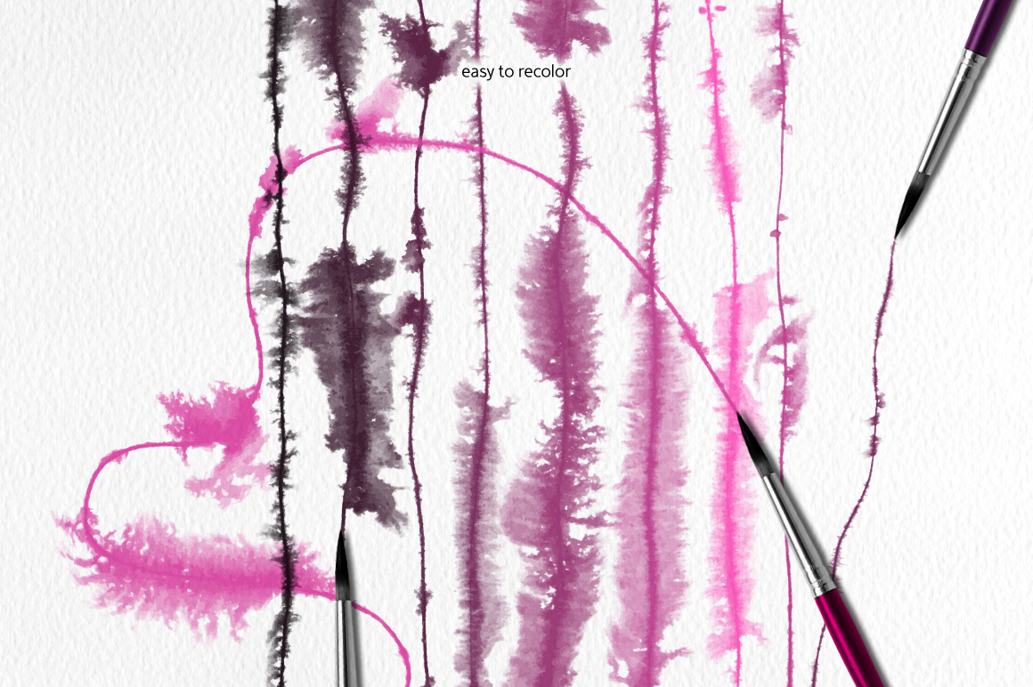 Runny Ink Brushes for Adobe Illustrator, Add-ons | GraphicRiver